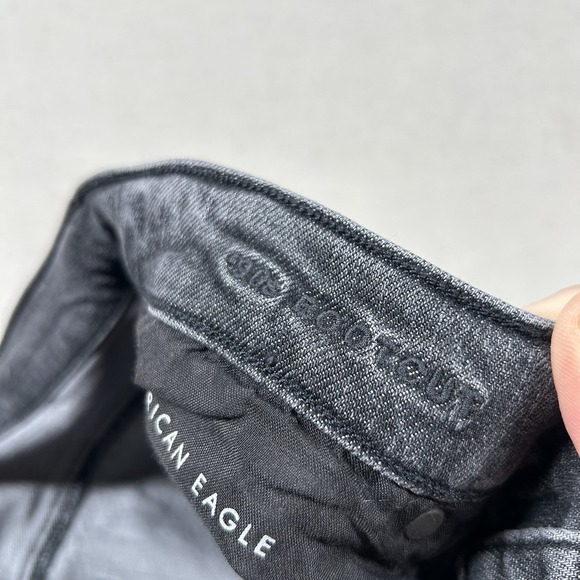 American Eagle Jeans Womens 12 90s Bootcut 32x30 Charcoal Wash Stretch High Rise - Picture 5 of 9